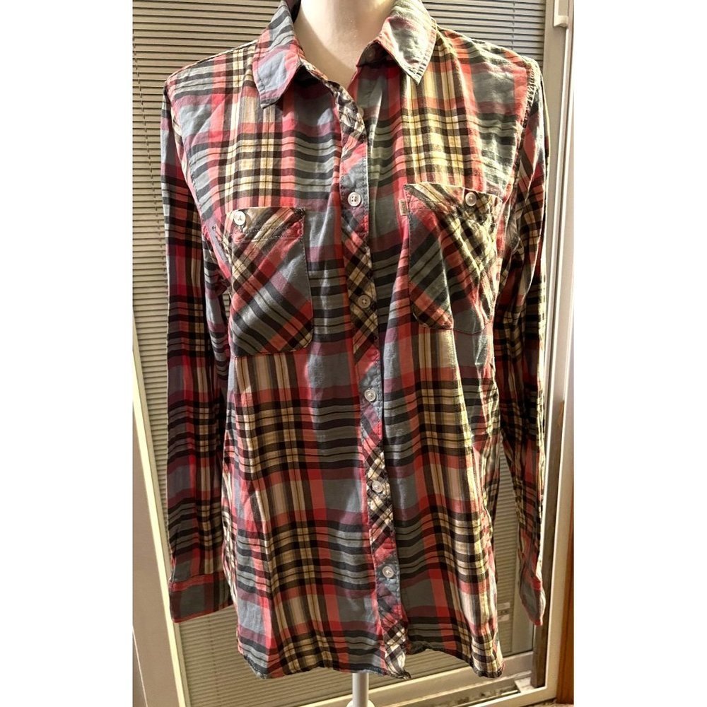 Levi's Pink Plaid Button Down Shirt LARGE